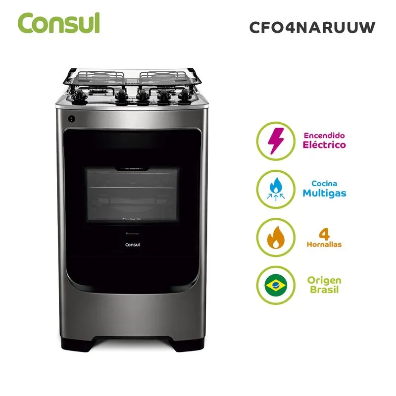 COCINA CONSUL 4H CF04NAR INOX